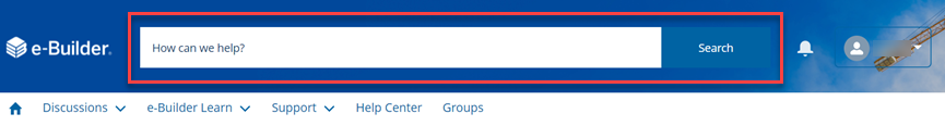 eB Community Search Bar